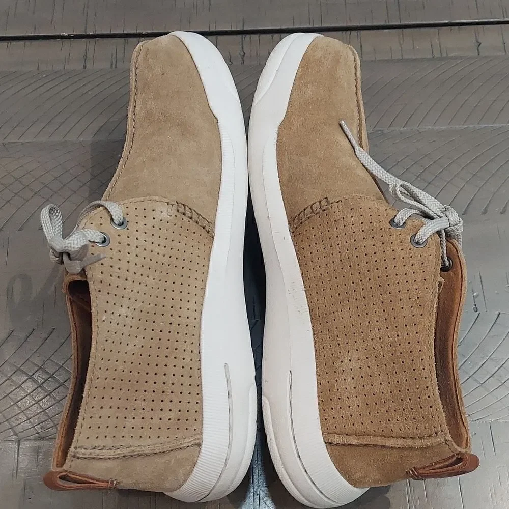 Clarks Driftway Seam Dark Sand Suede Chukka Boot Sz 10.5M